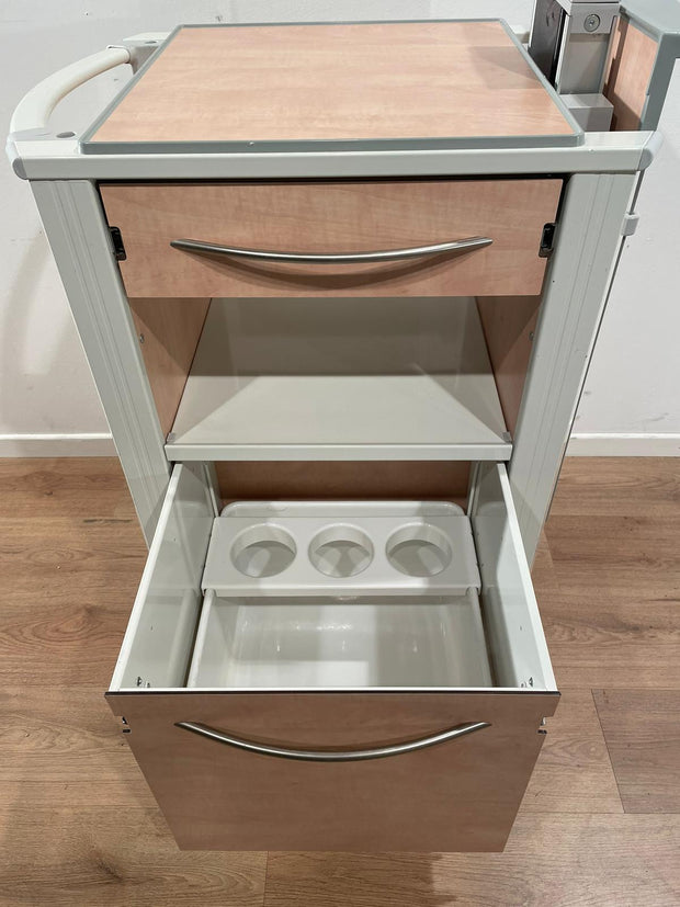 Used hospital bedside table big drawer