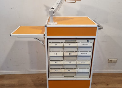 KRZ CARRYDOSE CROM MEDICATION CART - ORANGE #02