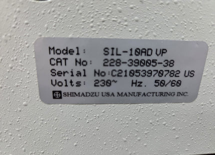 Shimadzu SIL-10ADvp Auto Injector