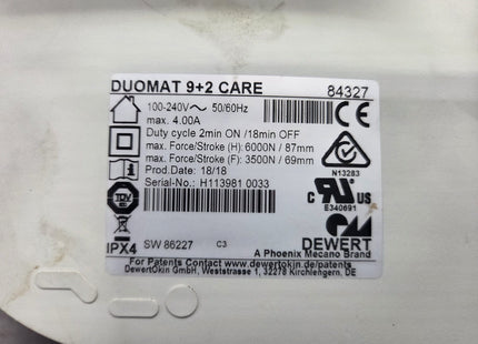Dewert Duomat 9+2 Care 84327 Motor