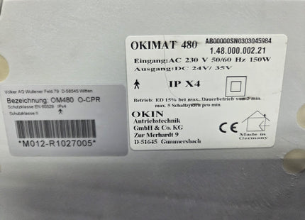 Voelker M012 Okin Okimat 480 1.48.000.002.21 Motor