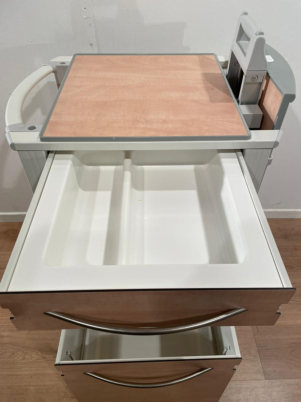 Used hospital bedside table drawer small