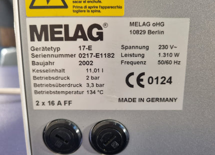 MELAG MELATRONIC 17 AUTOCLAVE